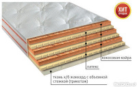 Беспружинный ортопедический матрас VEGA Био латекс сезон
