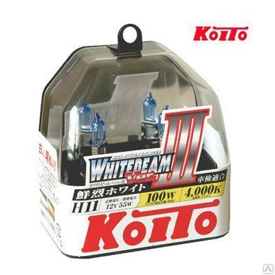 Высокотемпературные галогенные лампы Koito Whitebeam III H11 12V 55W