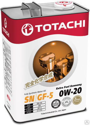 Масло моторное TOTACHI Extra Fuel Fully Synthetic SN 0W-20 (4 л)