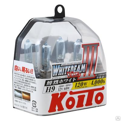 Высокотемпературные галогенные лампы Koito Whitebeam III H9 12V 65W (120W)