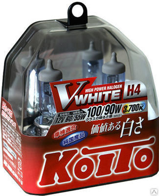 Галогенные лампы Koito White H4 12V 60/55W (100/90W)