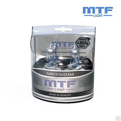 Набор галогеновых ламп MTF Argentum H4 12v 60/55w + 80% (2 шт)