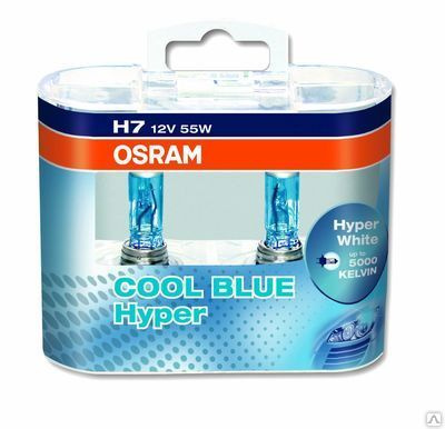 Набор галогеновых ламп Osram H7 Cool Blue Hyper 5000K (2 шт)