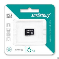 Карта памяти microSDHC Smartbuy 16GB Class 10 (без адаптера)