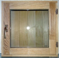 Окно деревянное для бани 40х40