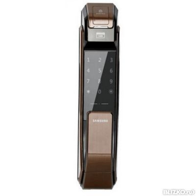 Врезной биометрический замок samsung shs p718 xbu brown