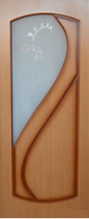 Дверь межкомнатная Парус, со стеклом, Анегри, шпон Файн-Лайн