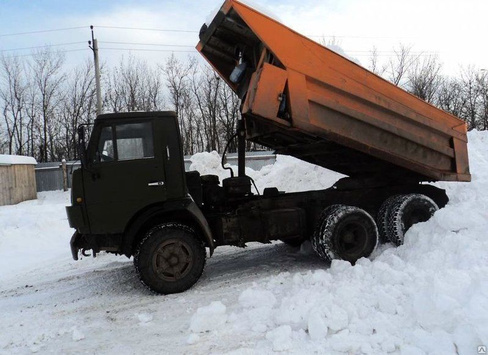 Вывоз снега КАМАЗом на снегоплавильные пункты