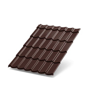 Металлочерепица СуперМонтеррей VikingMP 0,45 RAL 8017 шоколадно-коричневый