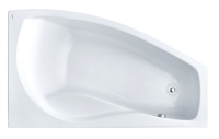 Ванна акриловая ассеметричная правосторонняя белая Майорка XL 160x95 Santek