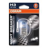 Автолампа галогенная Osram Night Breaker Unlimited H3 55W +110% блистер