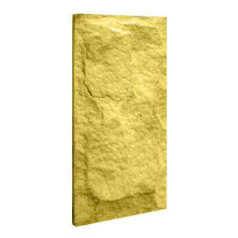 Фасадная облицовочная плитка Колотый камень 195х263 желтая