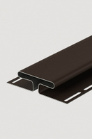 Соединительный H-профиль 13 мм для сайдинга Деке, длина 3м Шоколад