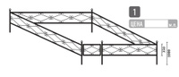 Сварная оградка ритуальная №1