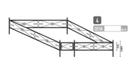 Сварная оградка ритуальная №4