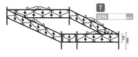 Сварная оградка ритуальная №7