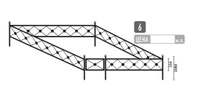 Сварная оградка ритуальная №6
