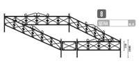 Сварная оградка ритуальная №8