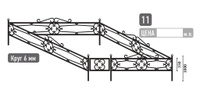 Сварная оградка ритуальная №11