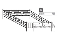 Сварная оградка ритуальная №17