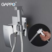 Смеситель с гигиеническим душем Gappo G7207-8 хром белый