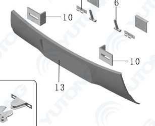 Бампер передний YUTONG ZK6938HB9 (2803-03581)