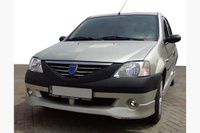 Нижняя накладка на передний бампер (стекловолокно) Renault Logan 2004-2008