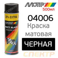 Краска-спрей MOTIP 4006 черная матовая (500мл) 04006