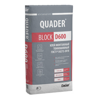 Клей для газобетона Дауэр Quader Block D600 25 кг Dauer