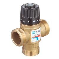Клапан термостатический Stout подмешивающий 1 НР(ш) для отопления и ГВС 20-43 °С KVs 2,5 (SVM-0120-254325)