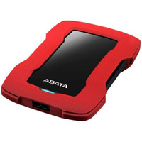 Внешний диск HDD A-Data DashDrive Durable HD330, 1ТБ, красный [ahd330-1tu31-crd]