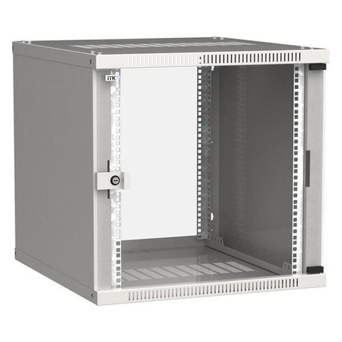 Шкаф коммутационный ITK LWE3-12U64-GF настенный, стеклянная передняя дверь, 12U, 600x585x450 мм