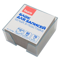 Блок для записей бумажный Buro Эконом, 90х90х45, белый, в подставке 24 шт./кор.