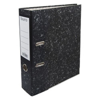 Папка-регистратор Buro МP75-237BК/SBURO, A4, 75мм, картон/бумага, черный 20 шт./кор.