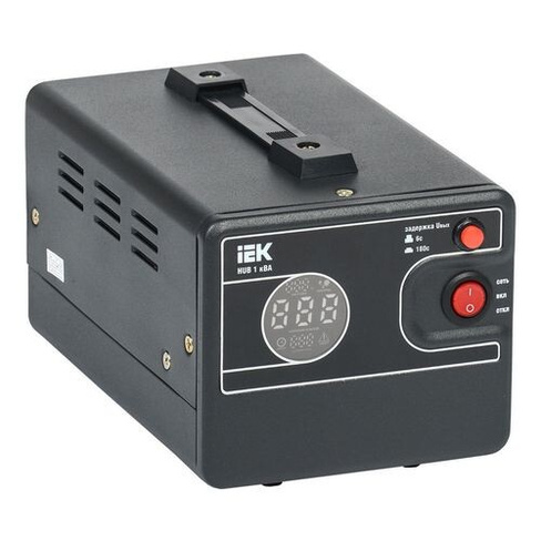 Стабилизатор напряжения IEK Hub, 0.8кВт черный [ivs21-1-001-13]