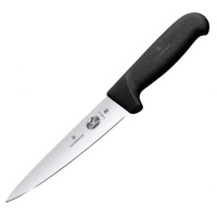 Нож кухонный Victorinox Fibrox, универсальный, 180мм, заточка прямая, стальной, черный [5.5603.18]