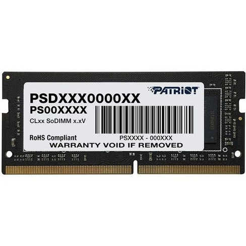 Оперативная память Patriot Signature PSD48G320081S DDR4 - 1x 8ГБ 3200МГц, для ноутбуков (SO-DIMM), Ret