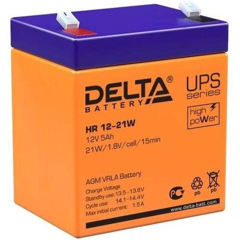 Аккумуляторная батарея для ИБП Delta HR 12-21 W 12В, 5Ач