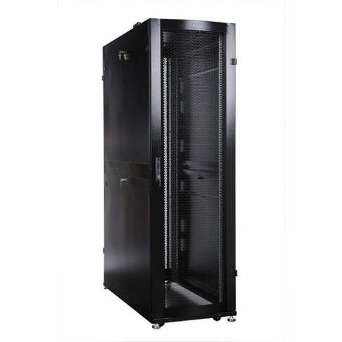 Шкаф серверный ЦМО ШТК-СП-42.6.12-44АА-9005 напольный, перфорированная передняя дверь, 42U, 600x1950x1130 мм