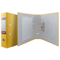 Папка-регистратор Silwerhof 355021-05, A4, 75мм, ПВХ/бумага, желтый 10 шт./кор.