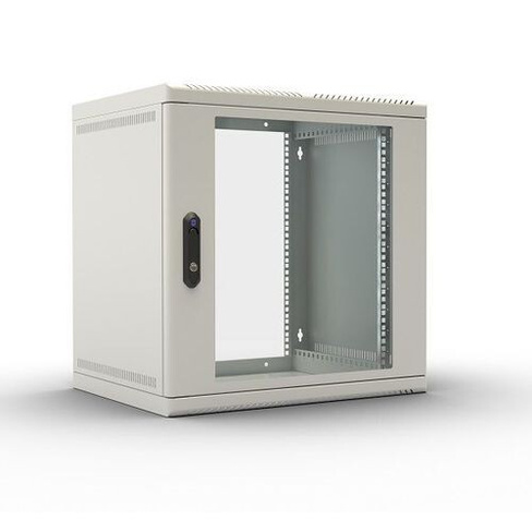Шкаф коммутационный ЦМО ШРН-6.300 настенный, стеклянная передняя дверь, 6U, 600x366x300 мм