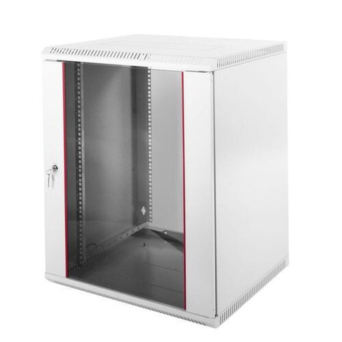Шкаф коммутационный ЦМО ШРН-Э-12.500 настенный, стеклянная передняя дверь, 12U, 600x608x520 мм
