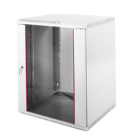 Шкаф коммутационный ЦМО ШРН-Э-15.500 настенный, стеклянная передняя дверь, 15U, 600x746x520 мм