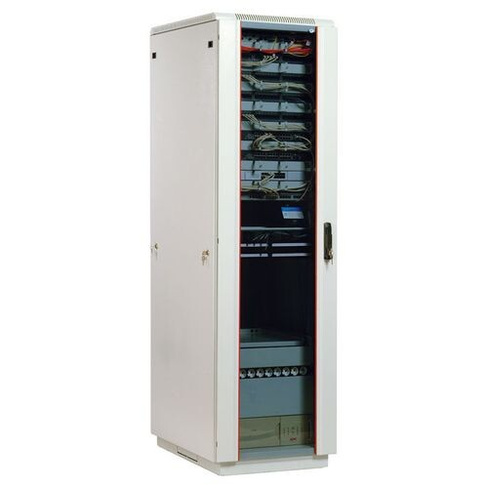 Шкаф коммутационный ЦМО ШТК-М-33.6.6-1ААА напольный, стеклянная передняя дверь, 33U, 600x1625x600 мм
