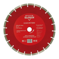 Алмазный диск Elitech 1110.007200, по бетону, 300мм, 25.4мм, 1шт