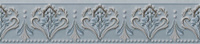 Керамическая плитка Бордюр Фару голубой матовый обрезной 25х5,5