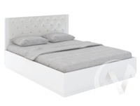 Кровать 1,6 с подъемным механизмом Спальня Тиффани (белый текстурный)