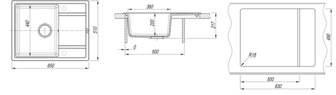Кухонная мойка FLORENTINA Липси 650 (20.125.C0650.105), коричневый