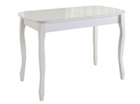 Кухонный стол Экстра 2 Белый / Белый глянец
