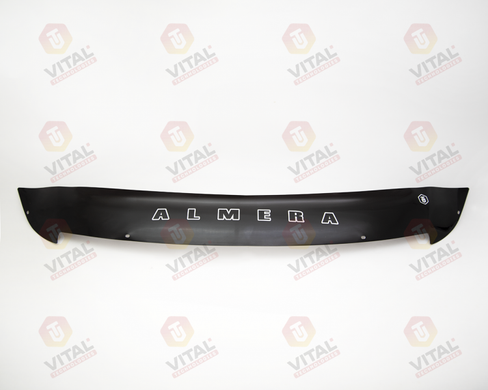 Дефлектор капота SHORT VIP (пластик) Nissan Almera 2012-2018